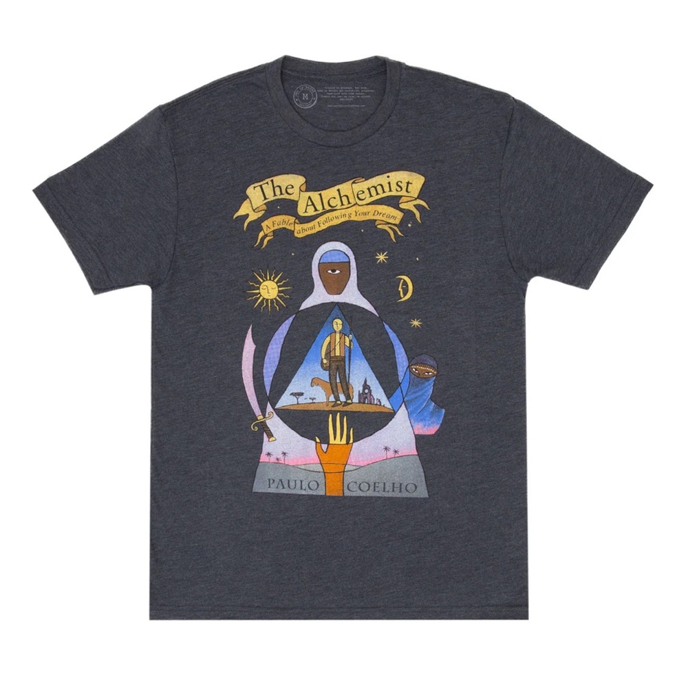 NWOT The Alchemist - Paulo Cohelo - Out of Print Unisex Graphic Tee T-Shirt XXL